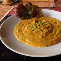 Mango - peppers - coconut - soup Mango - peppers - coconut - soup