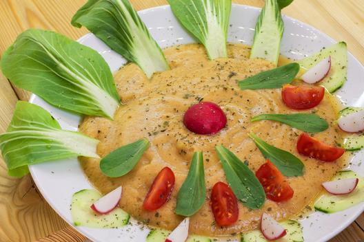 Ananas - Birnen - Creme mit Bok Choy