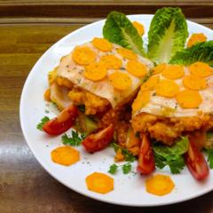 Rettich - Tomaten - "Lasagna" mit Orangen - Dattel - Sauce Rettich - Tomaten - "Lasagna" mit Orangen - Dattel - Sauce