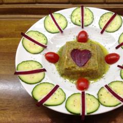 Knollensellerie an Kiwi - Dattel - Creme mit Herz Knollensellerie an Kiwi - Dattel - Creme mit Herz